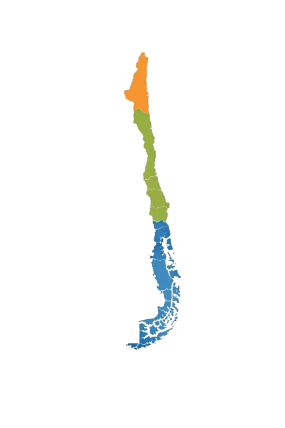 Mapa de Chile por Zonas